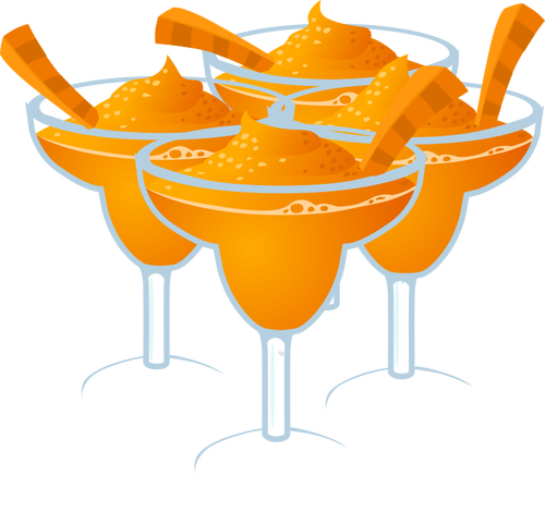 Carrot Margarita cockails vector clip art