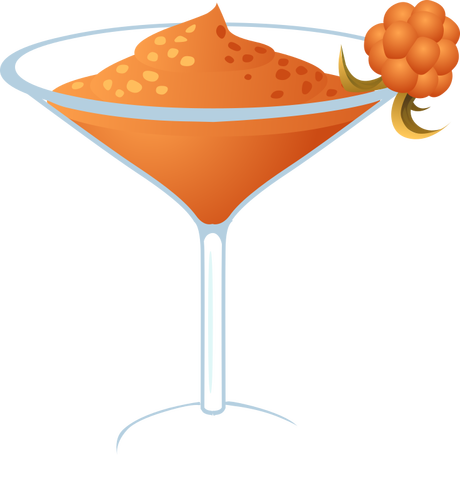 Daiquiri Hiasi dengan cloudberry vektor gambar