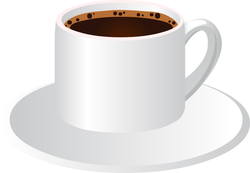 ClipArt vettoriali di tazza di caffè con un piattino