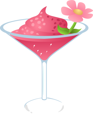 Vector image of pink cocktail