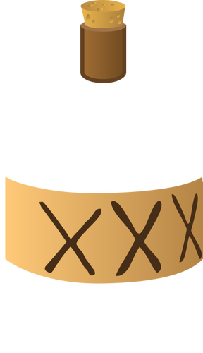 Три Креста помечены бутылка векторное изображение