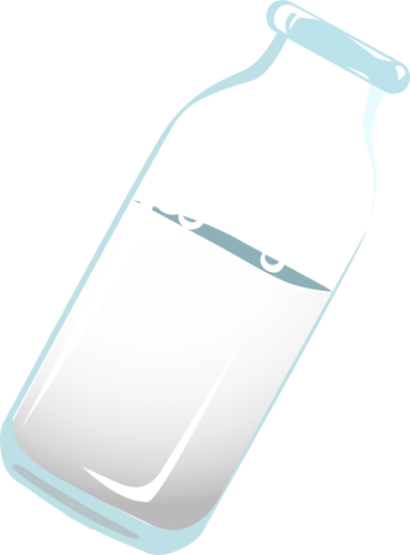 Milk in bottle vector image