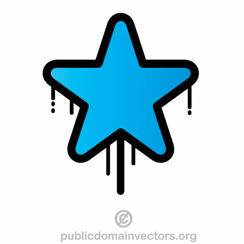 Drippy star vector