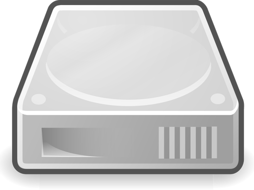 Vector drawing of thick border hard disc icon