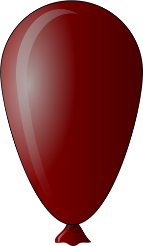 Vektorritning av äggformade röda ballong