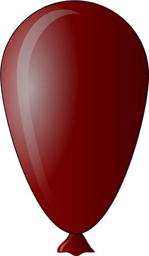 Vector drawing of egg shaped red balloon