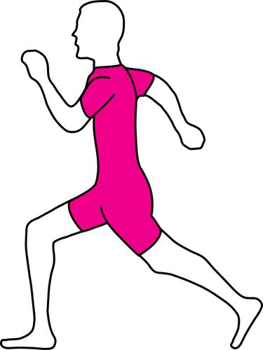 Jogging man vector