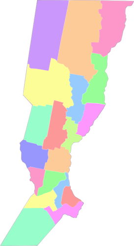 Mapa regionów Prowansja Santa Fe w kolor grafika wektorowa