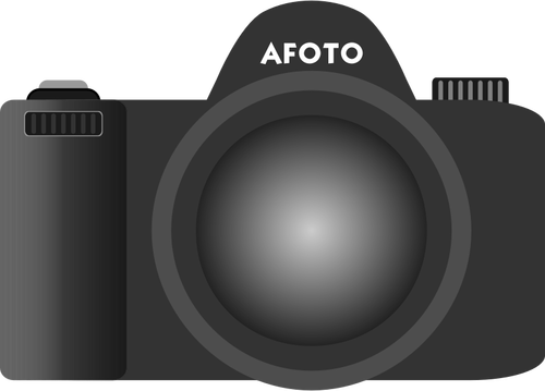 Old type DSLR camera vector image