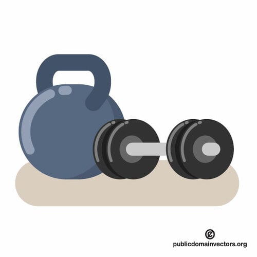 Dumbbell vector clip art