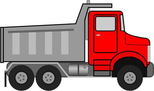 Dessin vectoriel de camion à benne basculante