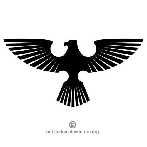 Silueta del águila negra | Vectores de dominio público