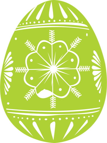 Green Easter egg vector image