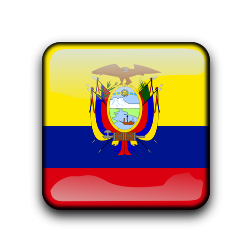 Ecuador Kennzeichnungsschaltfläche Vektor
