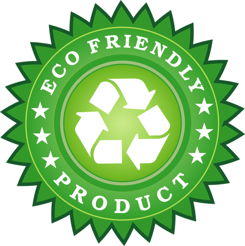 Eco friendly product label vector image