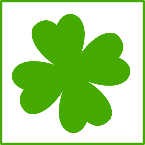 Eco clover flower icon