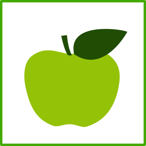 Ícone de vetor de apple eco