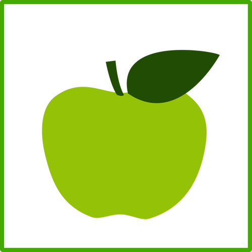 Eco apple vector icon