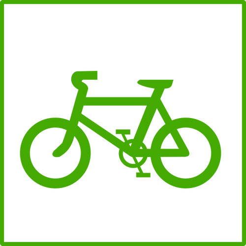 Eco bicycle vector icon