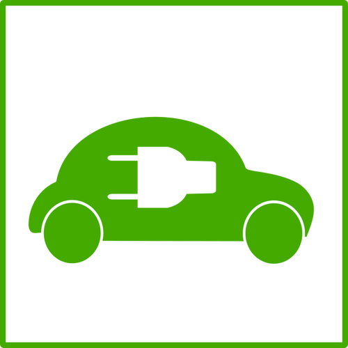 Electric car icon vector graphics