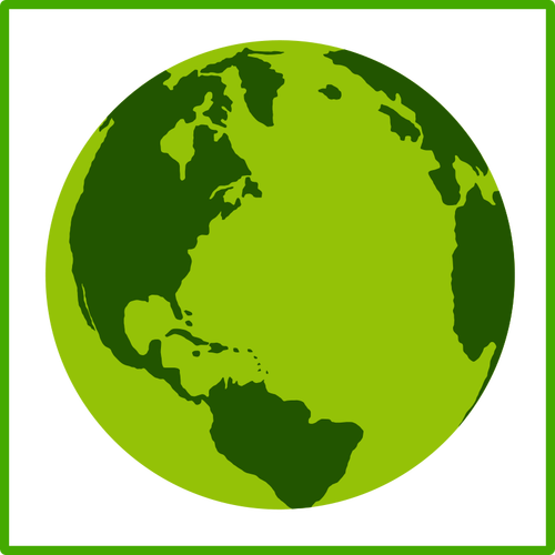 Eco Wereldbolicoon vector