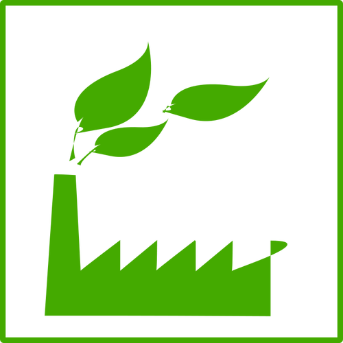 Icono de fábrica de eco