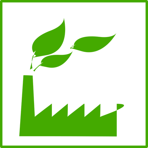 Eco factory icon