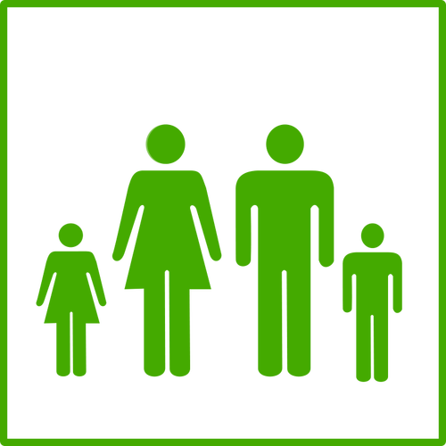 Eco family vector icon
