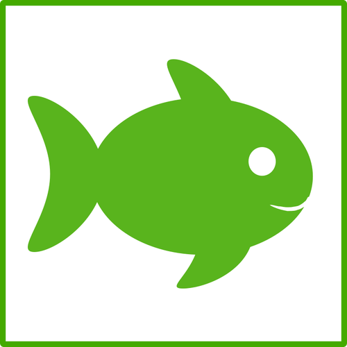 Ícone de vetor de peixe de eco