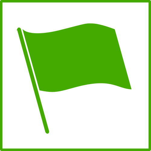 Eco flag vector icon