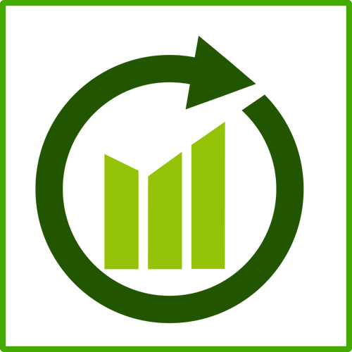 Icône de vecteur de croissance Eco