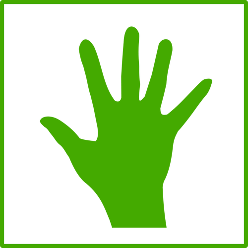 Eco ruky vektorové ikony