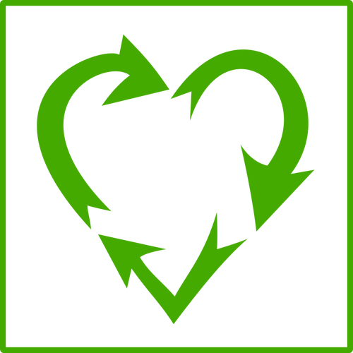 Eco cinta daur ulang vektor icon