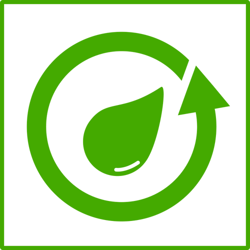 Eco water recycling vector icon