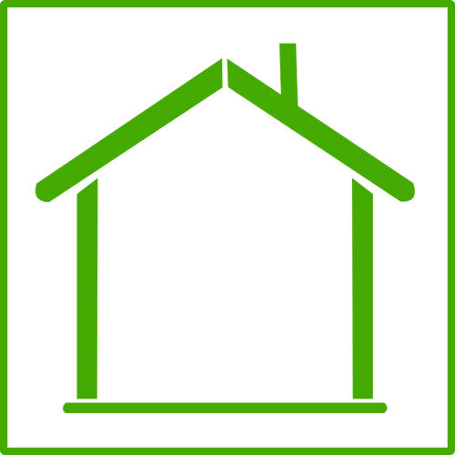 Eco house vector icon