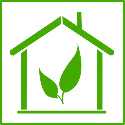 Öko-Haus-Vektor-Symbol