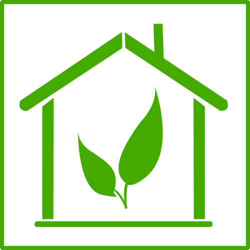 Eco huis vector pictogram