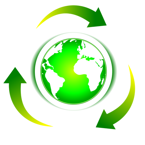 Recyclable पृथ्वी वेक्टर छवि