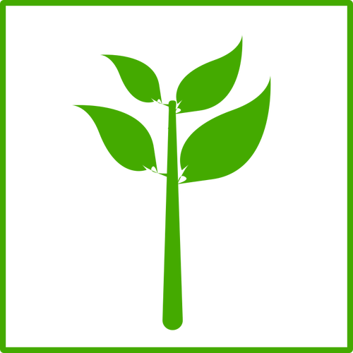Eco plant vector icon
