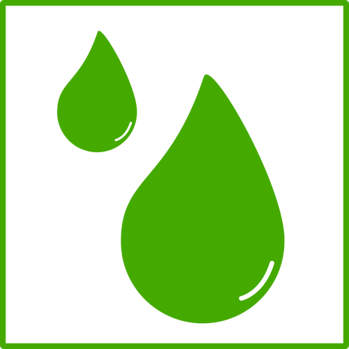 Eco green water drop vector image