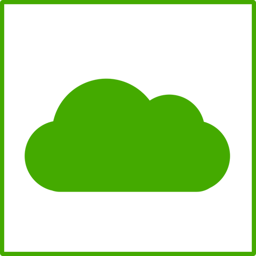 Eco hijau awan vektor icon