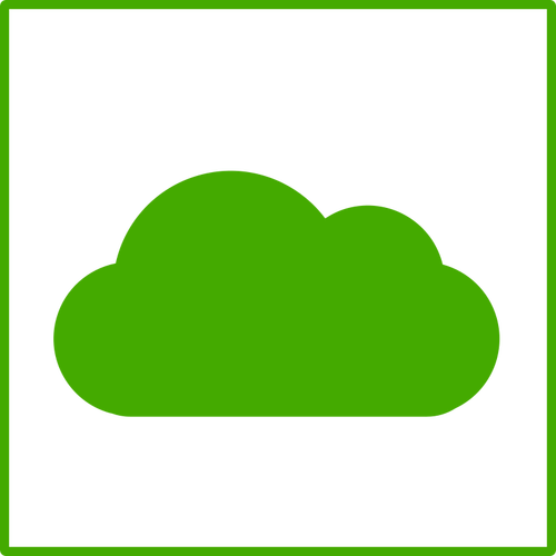 Eco groene wolk vector pictogram