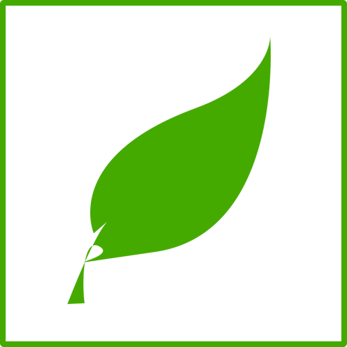 Eko yeşil yaprak vektör simgesi