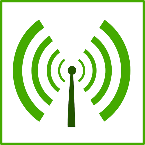 Eco wifi pollution vector icon