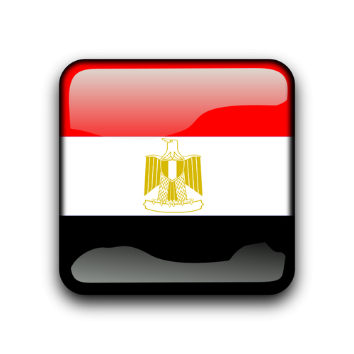 Bouton Web avec drapeau Egypte