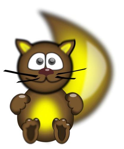 Desenho vetorial de mascote gato engraçado
