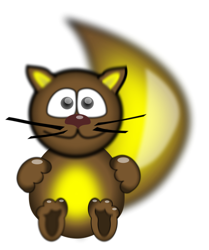 Desenho vetorial de mascote gato engraçado