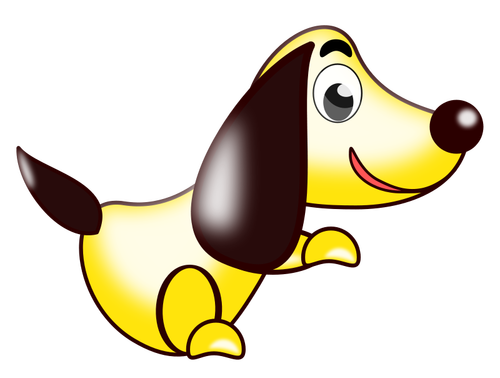 Yellow dog vector image