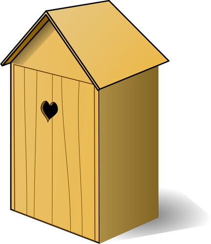 Imaginea vectorială înapoi casa lemn toaletă