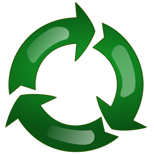 Recycling sign vector drawing